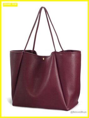 Oversize PU Leather Tote Weekender Bag Shopper Handbag Travel Purse